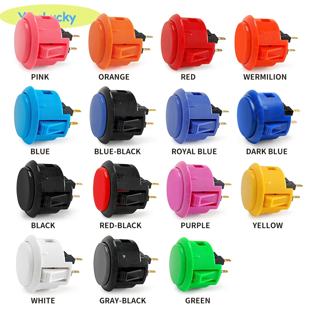 Botón Sanwa Arcade OBSF 30mm/24mm Fightstick Raspberry Pi