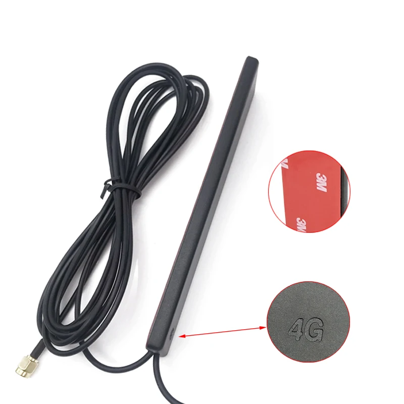 4G + 4G GSM 3G 4G LTE parche antena ganancia 8DB enrutador inalámbrico omnidireccional tarjeta de red RG174 Cable de 3m doble conector macho SMA - imagen 5