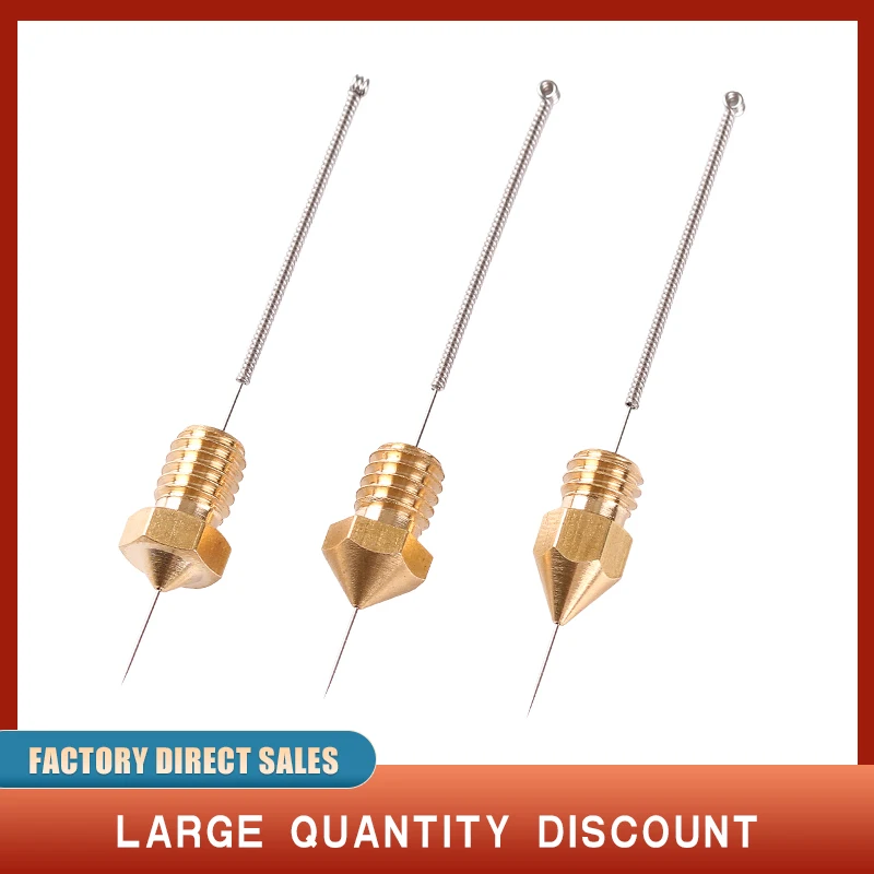 Boquilla de acero inoxidable para impresora 3D, aguja de limpieza, broca de 0,4mm, accesorios, reprap UM para CR10, CR-10S, Ender 3, 10 unids/set por juego - imagen 2