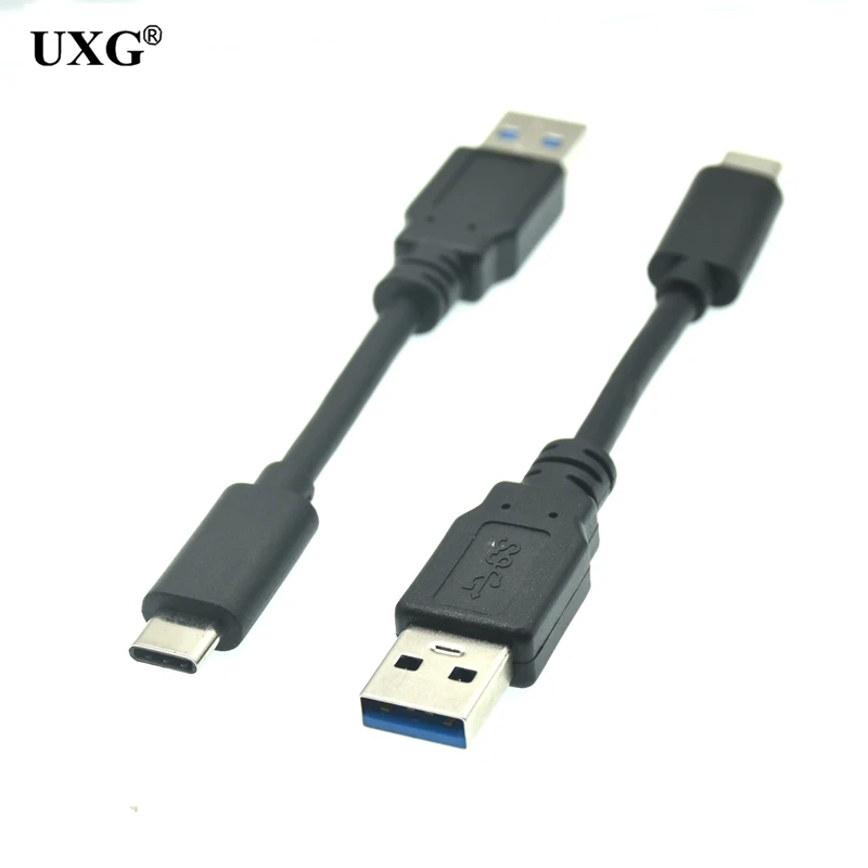 Cable USB tipo C para móvil, Cable de datos de carga rápida de 10cm, 3,0, 2.4A, para Samsung Galaxy S9 Note 8 9, Huawei P10 P40 Pro