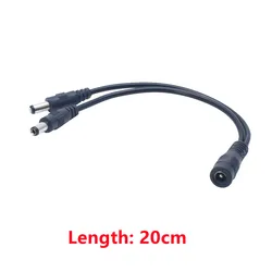 Cable Extensor DC 5,5x2,1mm Macho Hembra – Divisor 2 Vías LED
