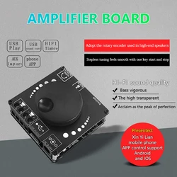 Amplificador Bluetooth 5.0 Hi-Fi Dual 2x50W con AUX