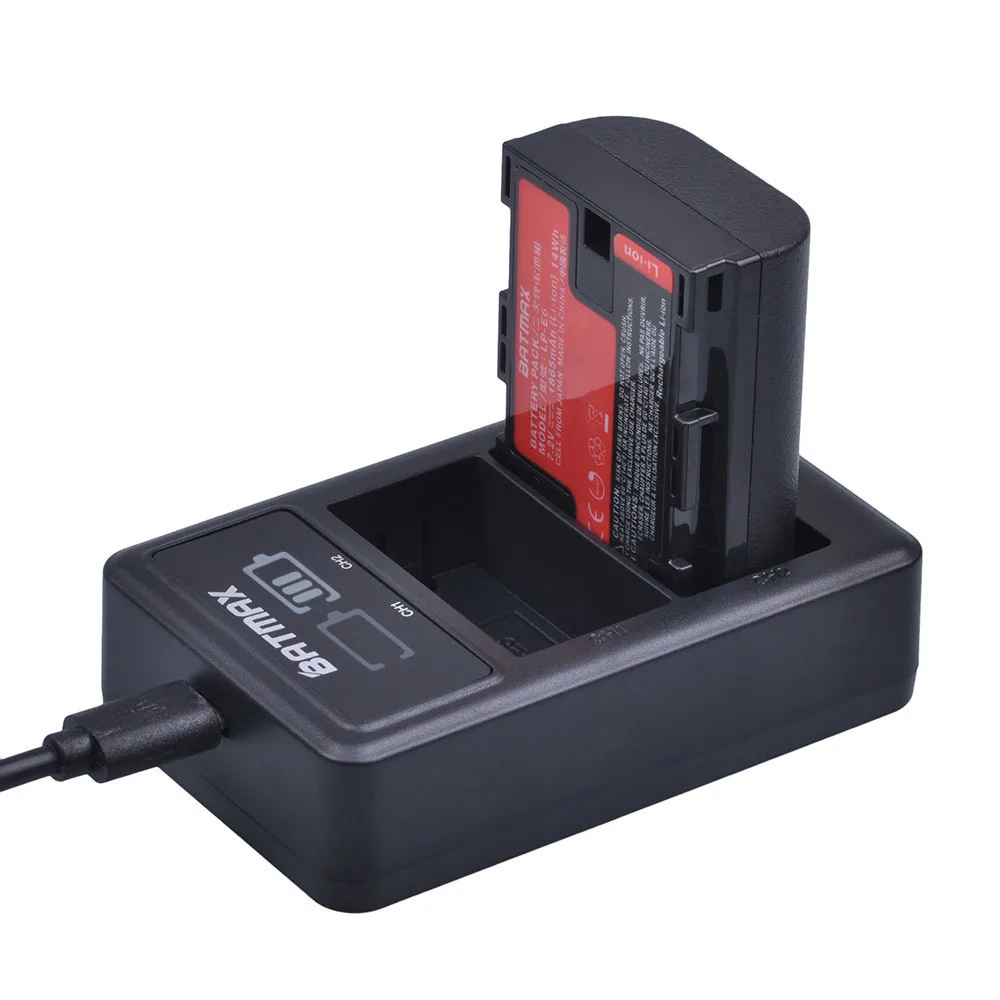 Batmax-batería LP-E6 LPE6 LP-E6N, Cargador USB Dual LED, para Canon EOS 5D Mark II III 5DS 5DSR 6D 7D 60D 90D - imagen 5
