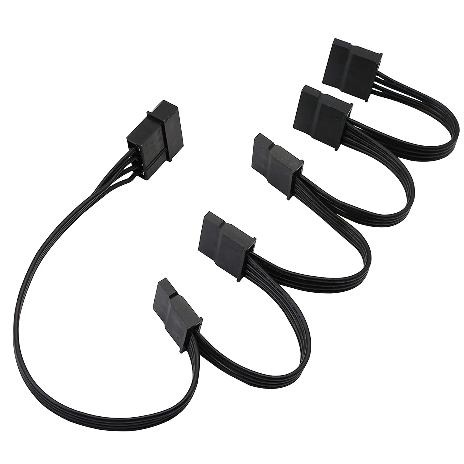 Molex 4 pines IDE 1 a 5 SATA 15 pines Cable divisor de fuente de alimentación de disco duro para PC DIY Sever alimentación de 4 pines a 15 pines 60CM