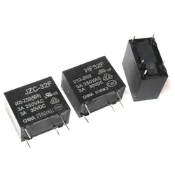 Relé JZC-32F 10A 250VAC – 5V/12V/24V