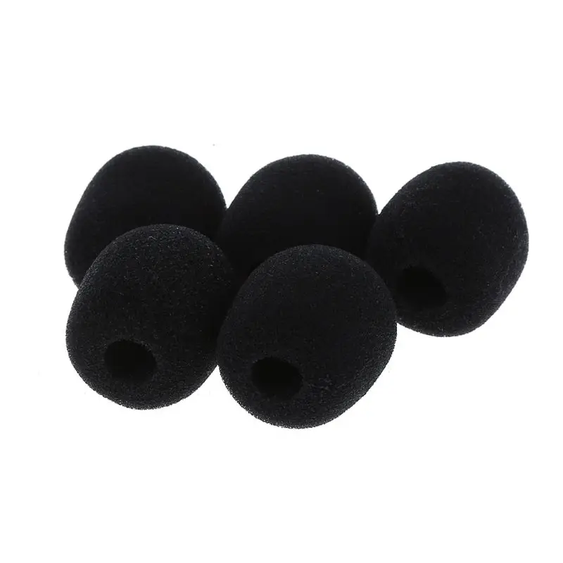 Cubierta de esponja para micrófono, funda de megáfono mike, funda de espuma, chaqueta negra, 5 uds. - imagen 3