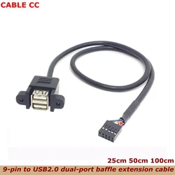 Placa Base USB 2.0 9 Pines – Conector DuPont Hembra