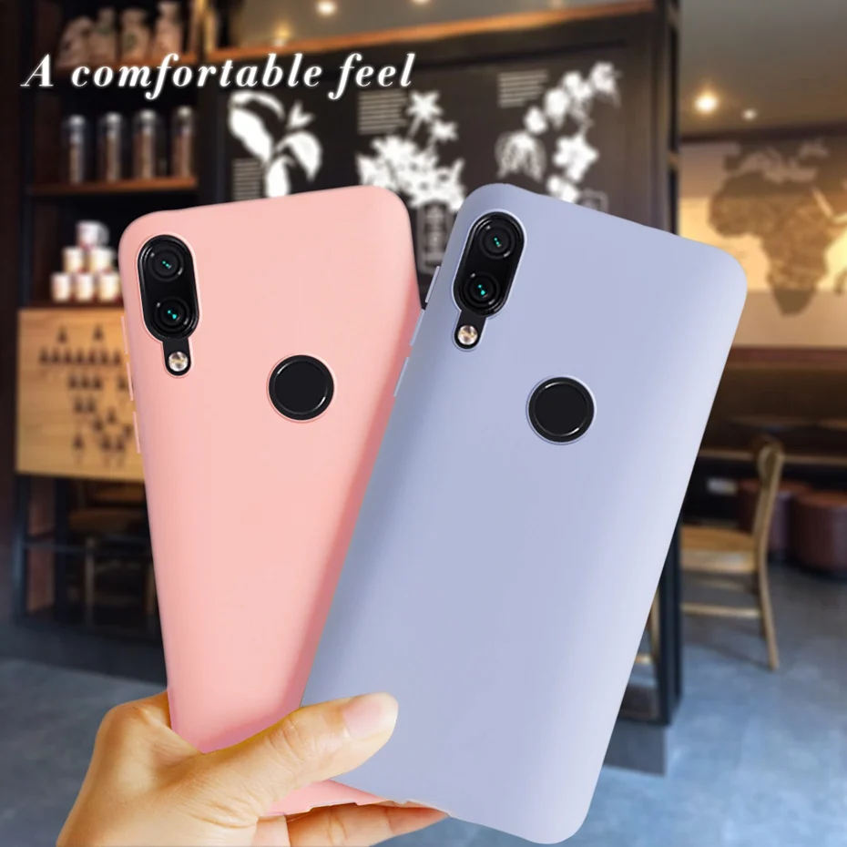 Fundas de teléfono para Xiaomi Redmi Note 7, funda de silicona de Color suave para Xiaomi Redmi 7 Redmi7, funda trasera Redmi Note 7 Coque - imagen 3