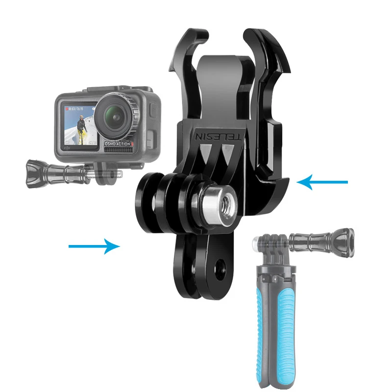 Hebilla de mochila con gancho en J de doble cabeza, adaptador de Clip de hebilla de montaje de liberación rápida para GoPro SJCAM DJI Osmo, accesorios de Cámara de Acción - imagen 4