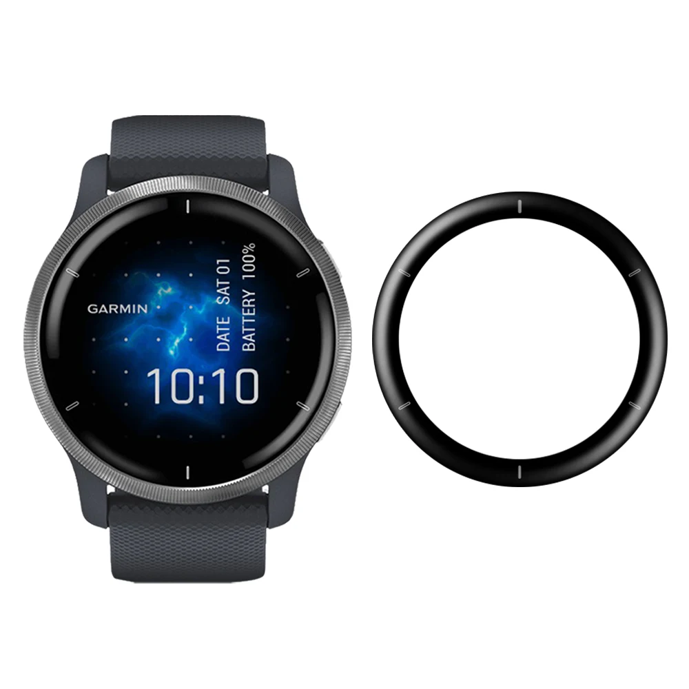 Película protectora de vidrio de fibra suave 5D para Garmin Venu 2 / Venu 2S, cubierta curvada completa, Protector de pantalla para accesorios de reloj inteligente - imagen 3