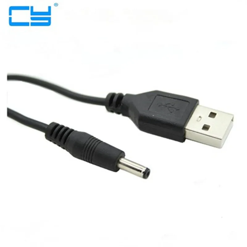 CableDeconn-Adaptador de Cable de alimentación USB 2,0 A macho A 3,5x1,35mm, Conector de barril de 5V DC, Cable de cargador de 3,5x3,5mm