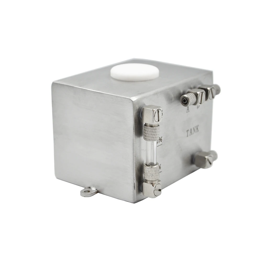 Tanque de aceite hidráulico de 200ml de acero inoxidable con pantalla de cantidad de aceite para piezas de modelo RC