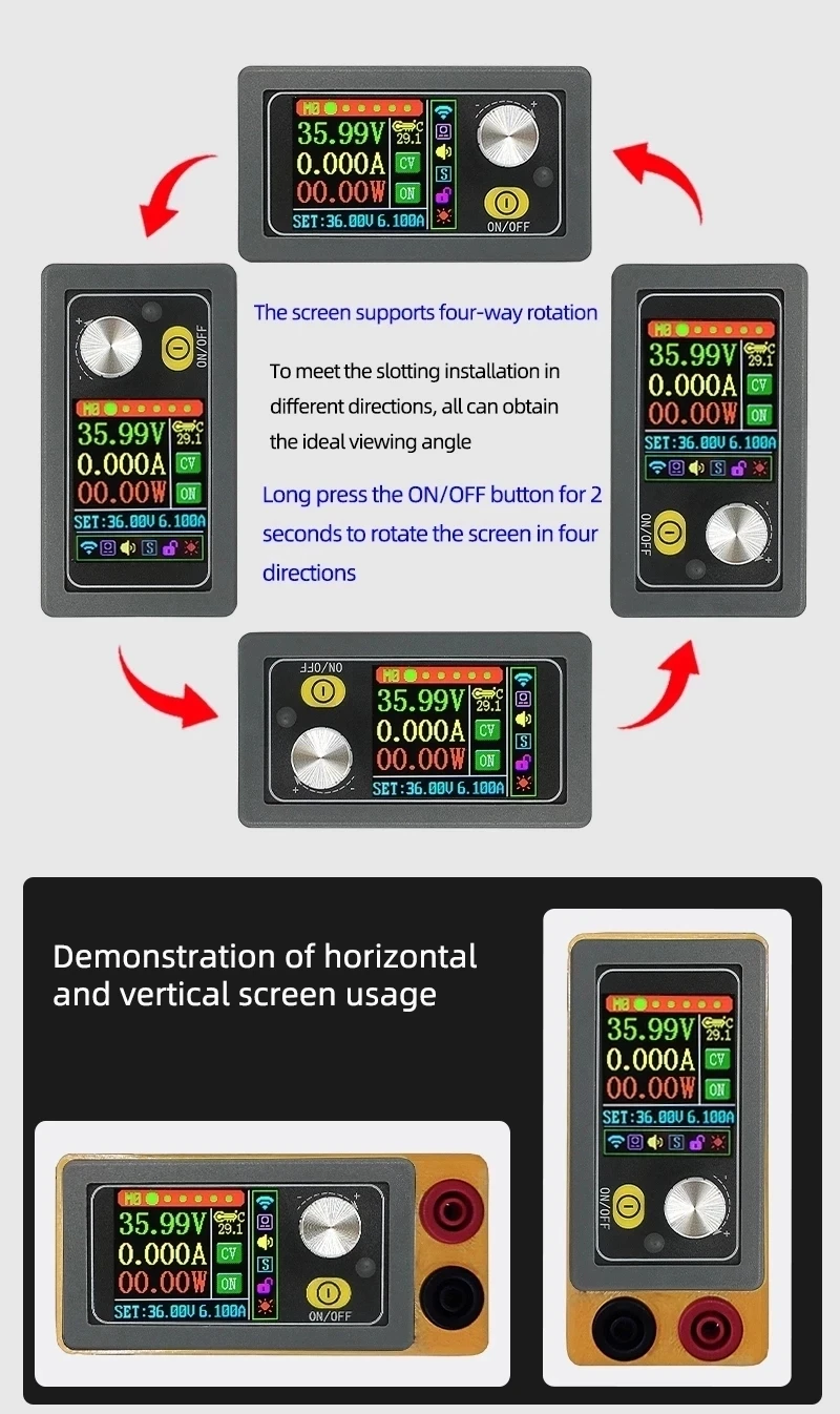XYH3606 DC Boost Buck convertidor CC CV 0-36V 6A módulo de potencia ajustable regulado fuente de alimentación de laboratorio APLICACIÓN DE WIFF variable - imagen 4