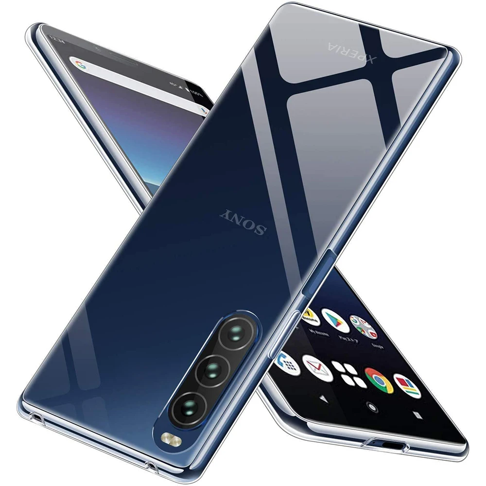 Funda protectora de cámara de alta calidad para Sony Xperia 1 5 10 ii iii, Funda trasera transparente de TPU suave para teléfono X Peria Xperia10 5G