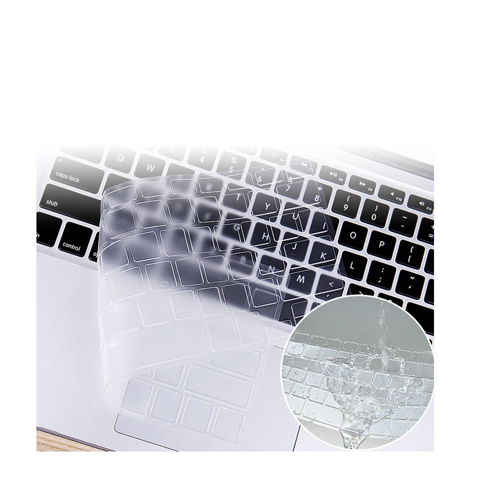 Para MacBook air transparente cubierta de teclado de ordenador portátil Protector de película de Gel de silicona cubiertas protectoras de teclado A1370 1465 A1369 1466 - imagen 2