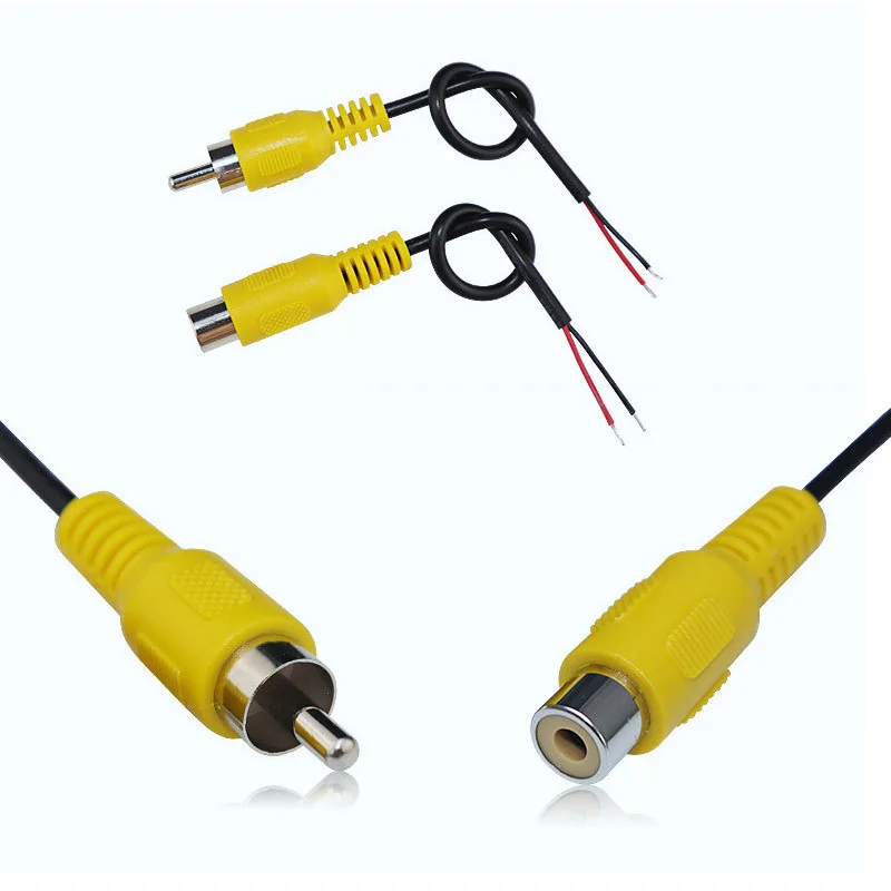 10 Uds 15CM Cable de Audio RCA hembra/macho para coche Av Cable de extensión de conector estéreo de vídeo de un solo cabezal para cámara de vídeo