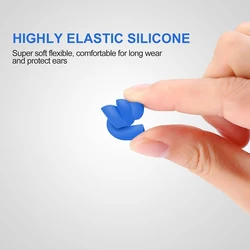 Tapones Silicona Espiral Impermeable Anti-Ruido Cómodos para Dormir