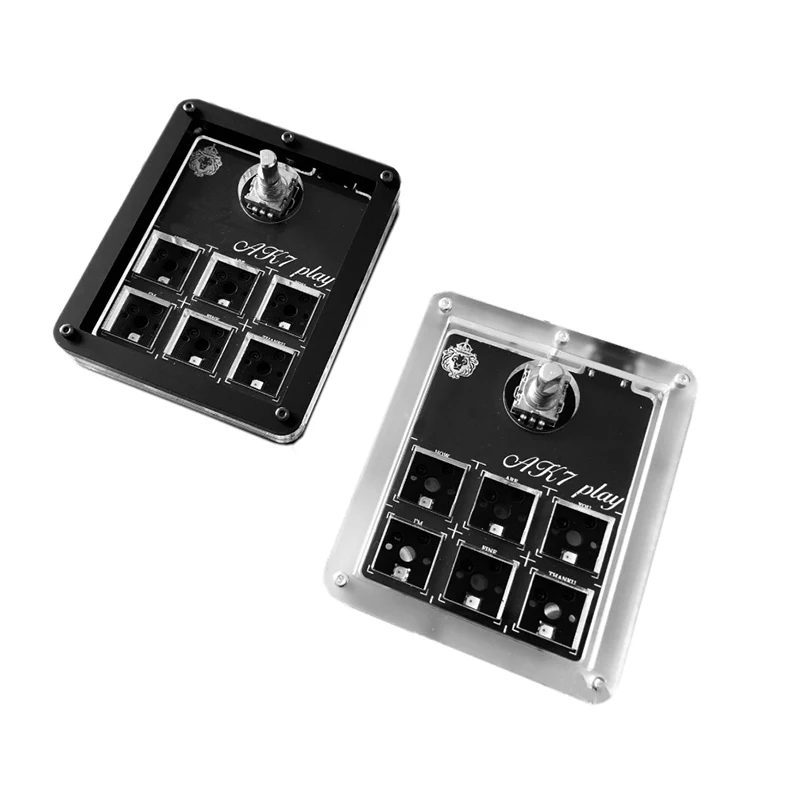 Mini Macropad QMK a través del teclado 6 teclas + 1 perilla Hotswap RGB diseño teclado clásico volumen Zoom entrada salida teclado programable DIY - imagen 2