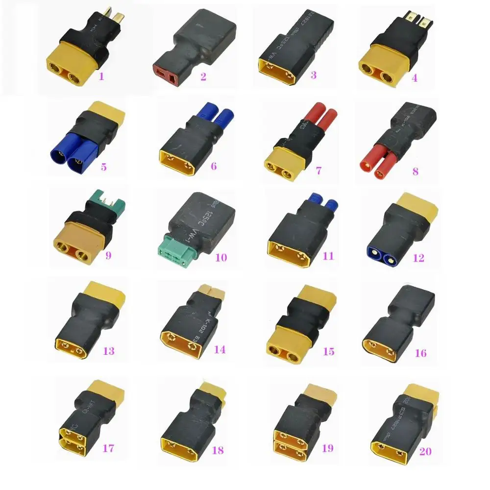 Deans MPX EC3 EC5 Adaptador Banana Hembra Macho Batería Lipo Piezas RC 1 Piezas XT60 XT90 TRX T-plug 4 0mm - Vista principal del producto