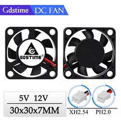Gdstime Ventilador 30 mm DC 5/12 V Ultrafino Silencioso