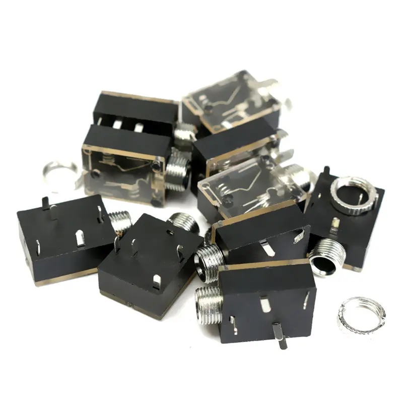 Conector Jack 3.5mm Hembra PJ-324 – Audio 5 Pines con Tuerca - imagen 4