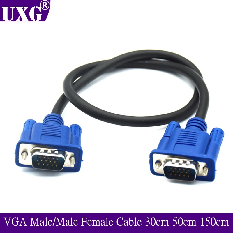 Cable VGA a VGA de 0,3 m, 1,5 M, 3m, Cable convertidor de extensión macho a macho hembra de 15 pines para Monitor de ordenador, proyector, PC, adaptador de TV - imagen 3