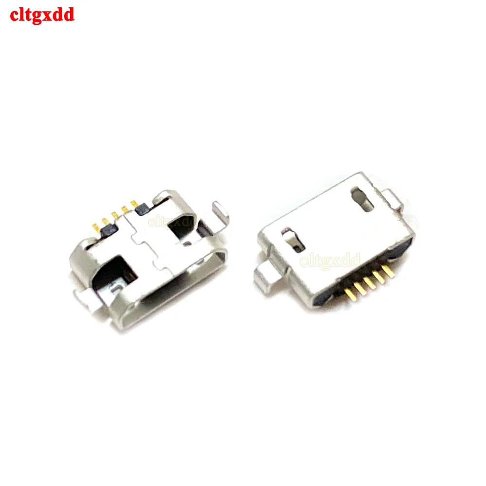 Conector hembra de carga MICRO USB 5P, 10 piezas, Puerto plano, placa de hundimiento 1,0 para DOOGEE S60, navegación para bicicleta, MIO, CYCLO 200 - imagen 2