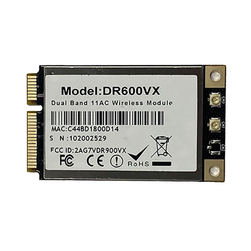 Tarjeta de red DR600VX Qualcomm Atheros QCA9880 módulo WiFi banda Dual 2,4 GHz 5GHz 2x2 MIMO IEEE 802.11ac/a/b/g/n Mini PCI Express - imagen 2
