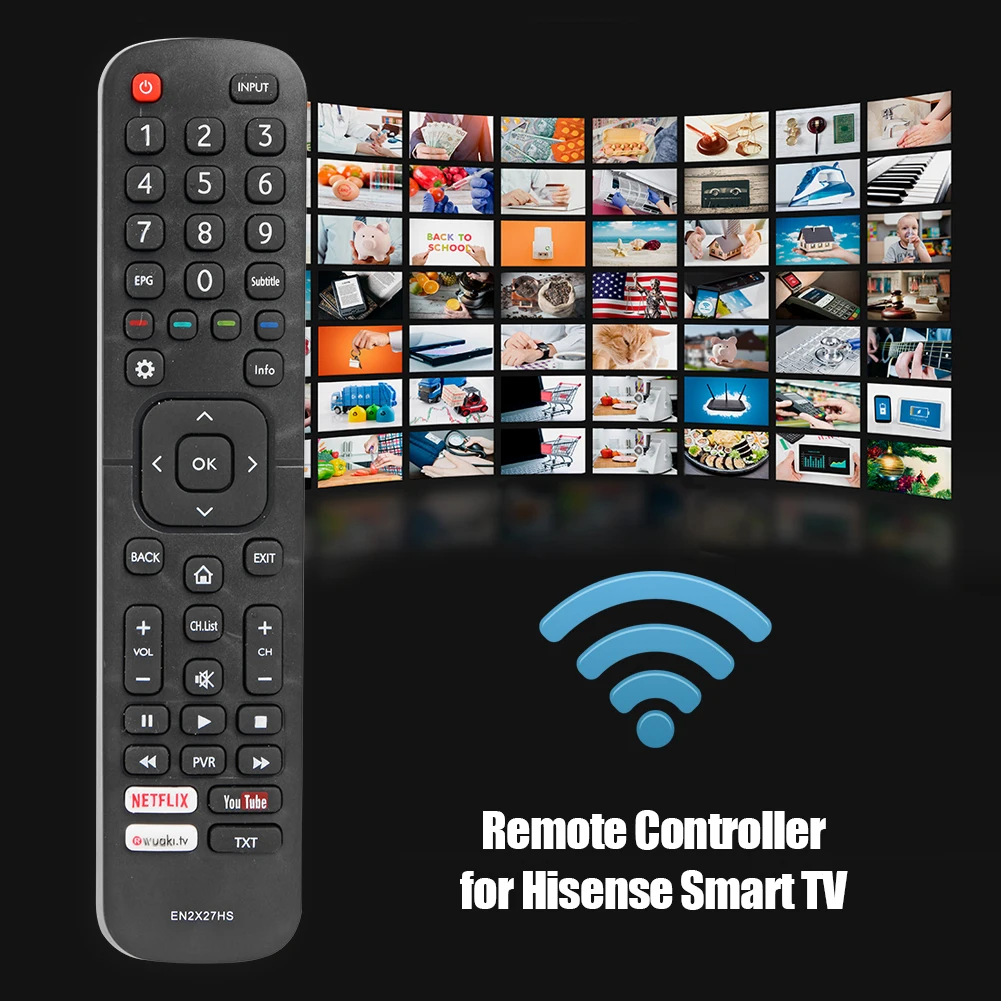 Control remoto de TV inteligente, interruptor inalámbrico para Hisense 43K300UWTS, 65M7000 EN2X27HS, 4K, controlador de reemplazo de televisión - imagen 2