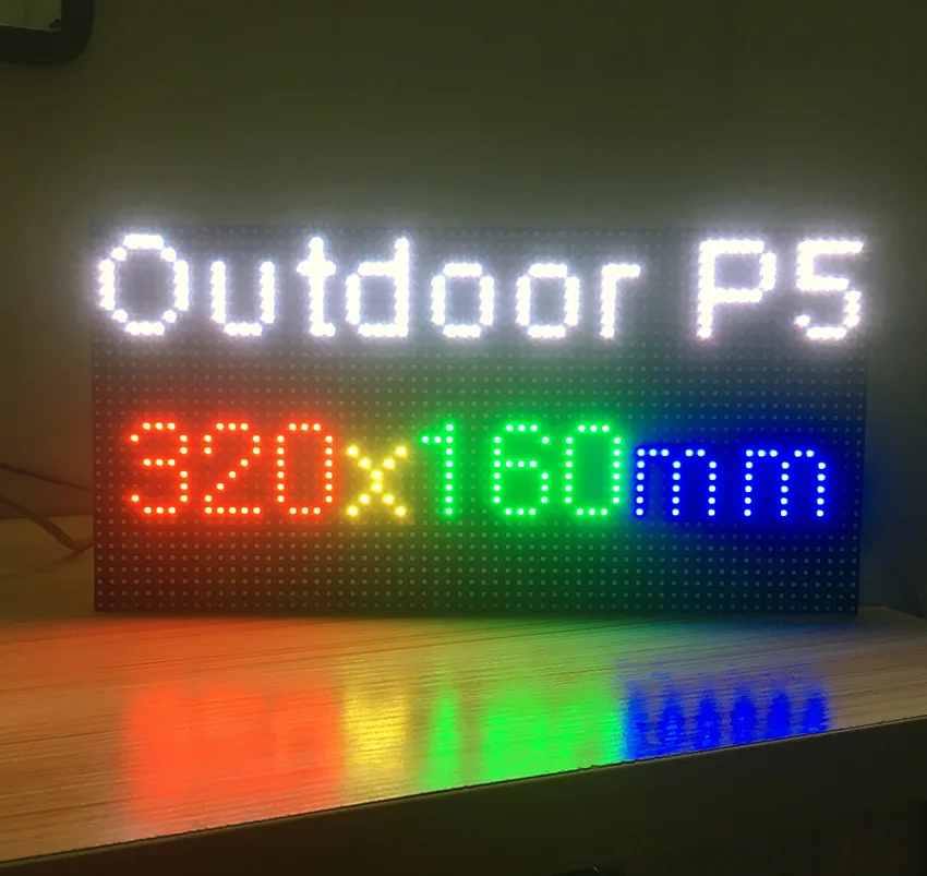 Módulo de pantalla LED P5 a todo Color para exteriores, SMD1921, RGB, 3 en 1, Panel LED P5, 64x32 píxeles, escaneo 1/8, 320mm x 160mm, pared de Video al aire libre - imagen 2