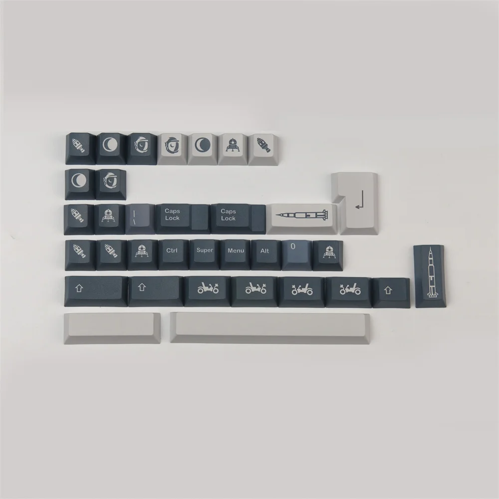 Teclas PBT de 140 teclas GMK Apollo, Moonfall, perfil de cereza, subcama de tinte personalizada para teclado mecánico Cherry MX Switch - imagen 5