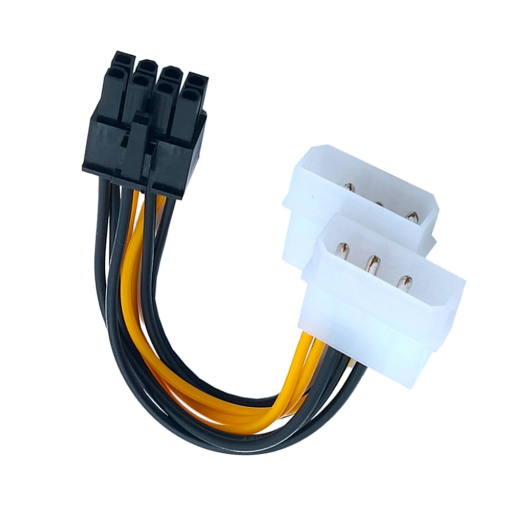 Neue-Convertidor de potencia de 6 pulgadas, 2 x Molex, 4 pines zu, 8 pines, PCI Express, Karte, Pci-e, ATX, NETZTEIL, kabel-molex zu, Pcie, 8 pines