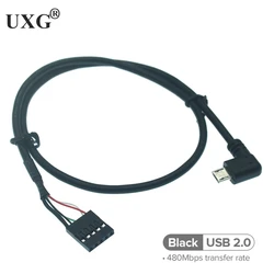 Cable Adaptador Micro USB Macho Dupont 5 Pines Angular
