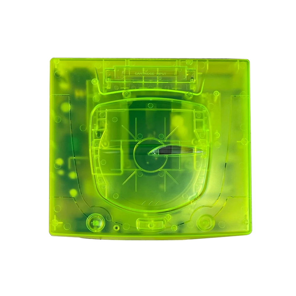 Funda de plástico para Sega Saturn SS, carcasa transparente para reparación de consola de juegos, naranja, verde, amarillo