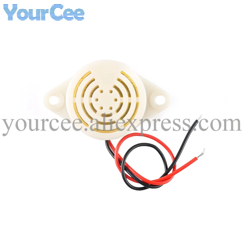 2 uds SFM-27 DC 3-24V alto decibelio zumbador electrónico alarma altavoz sonido intermitente pitido DIY blanco para Arduino - imagen 5