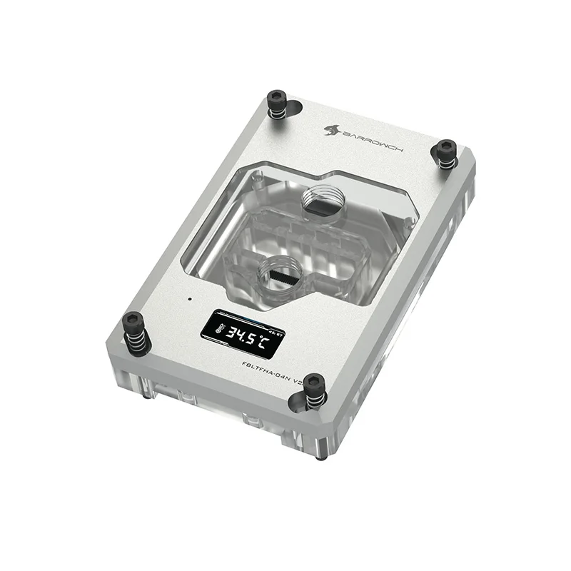 BARROWCH-enfriador de CPU para AMD RYZEN AM4/AM3 +/AM3/FM2 +, bloque de refrigeración por agua, negro, plateado, blanco, rojo, FBLTFHA-04N, V2A - imagen 2