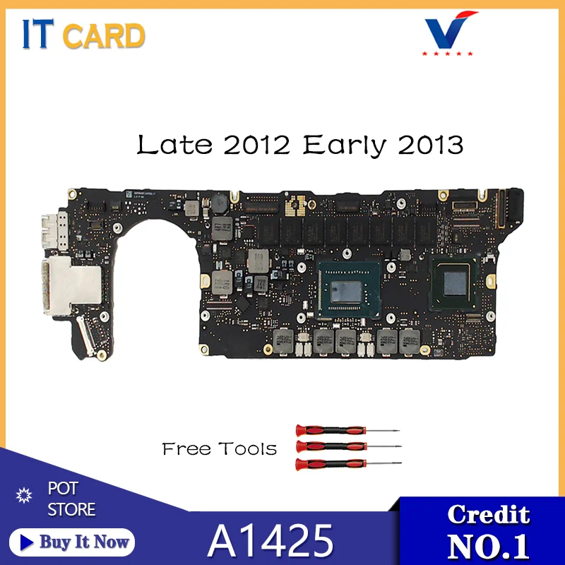 Placa base A1425 Original probada 820-3462-A para MacBook Pro13 "placa lógica Intel Core i5 finales de 2012 principios de 2013 años