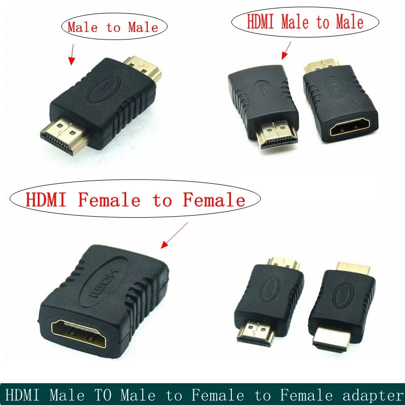 Conector adaptador de extensión macho a hembra Compatible con HDT, cabezal de conversión de alta definición para ordenador, proyector de TV