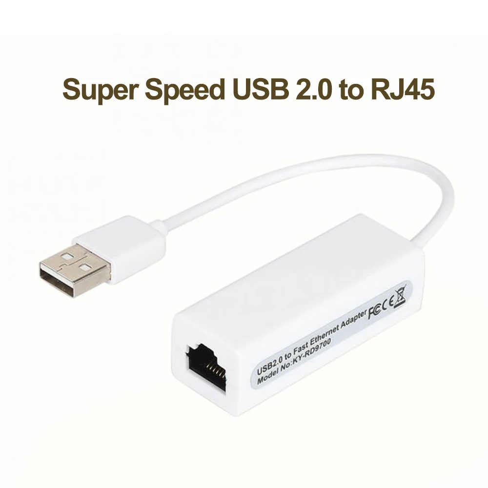 Adaptador Ethernet USB para ordenador portátil, tarjeta de red de 10Mbps, RJ45, USB C Lan para Windows 7/8, D9700, Cable de Internet con Cable - imagen 2