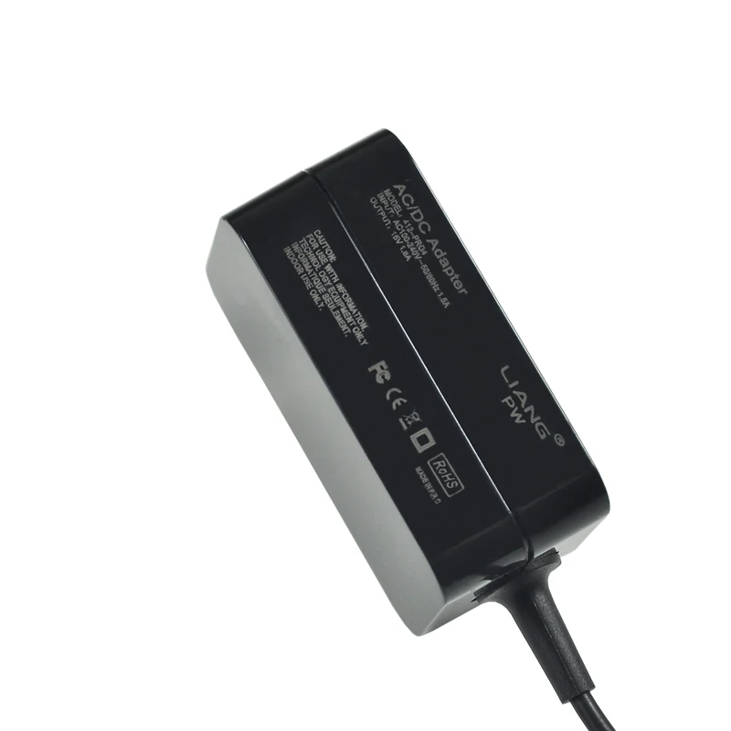 Un dispositivo negro y plateado con la palabra lang