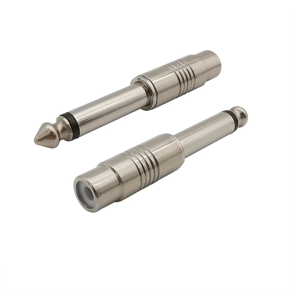 5 enchufes masculinos de 6,5 mm 1 / 4 "a adaptadores de audio de enchufe femenino RCA mono de 6,5 mm enchufes TS para KTV domésticos - imagen 3