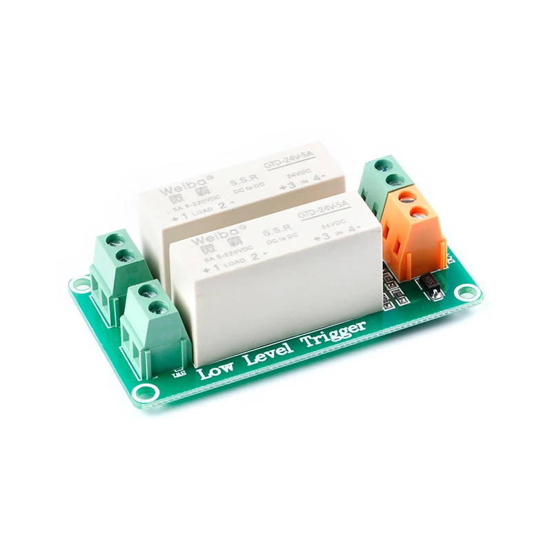 Módulo de relé de 5V/12V/24V, módulo de relé de estado sólido de disparo de bajo nivel, placa de Control de CC, dispositivo monofásico de CC, 5A, 1 y 2 canales - imagen 5