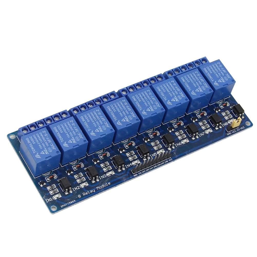 Módulo de relé 5V 12V 1 2 4 6 8 canales con optoacoplador. Salida de relé 1 2 4 6 Módulo de relé de 8 vías para arduino En stock - imagen 5