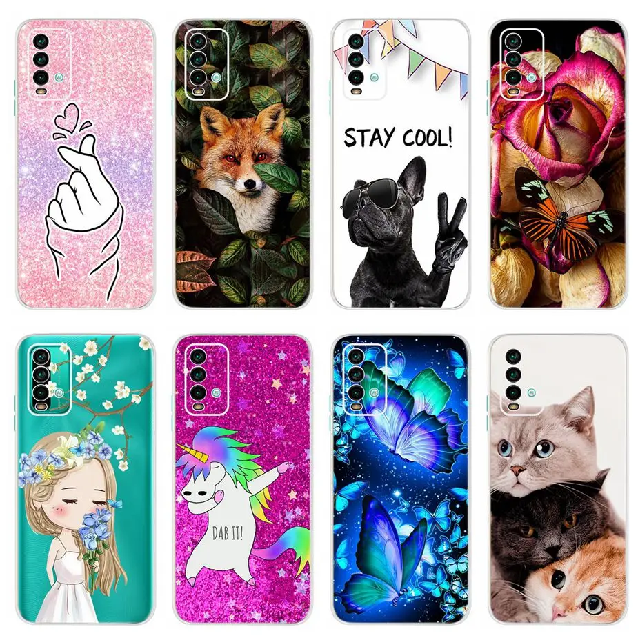 Funda de silicona suave para Xiaomi Redmi 9 T, funda de dibujos animados de gato lindo para Xiaomi Redmi 9 T 9 T, Fundas de teléfono, bolsas Coque