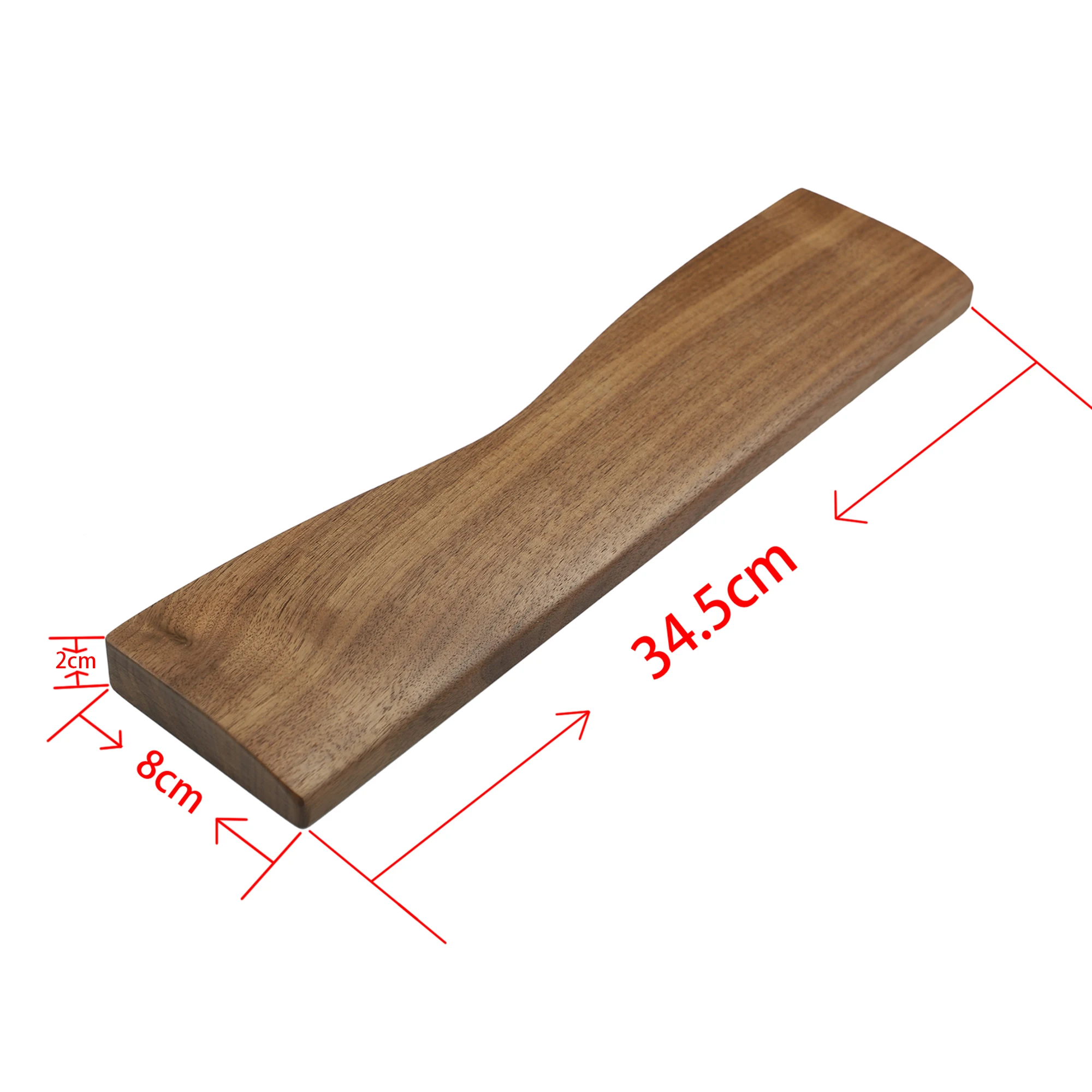 Reposamuñecas de madera maciza de nogal para teclado dividido con alas - imagen 5