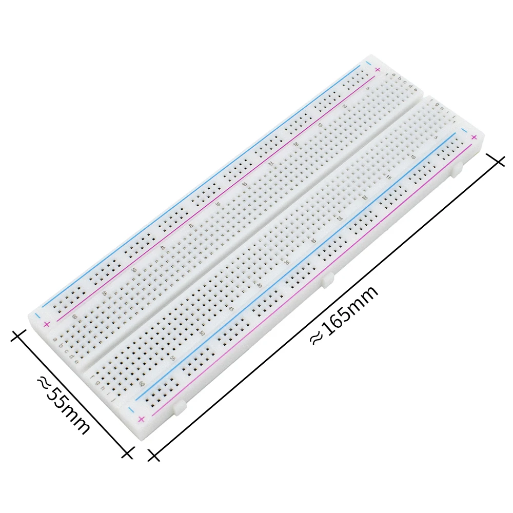 Placa de pruebas MB-102 MB102, placa de pan PCB sin soldadura de 400 puntos, prueba de desarrollo de línea Dupont, bricolaje para SYB-830 de laboratorio arduino - imagen 5