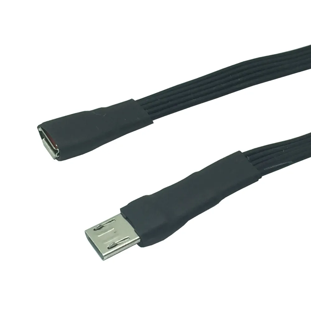 Cable de extensión Micro USB Súper suave, extensor de extensión hembra a Micro USB macho F/M, carga de datos, Cable OTG suave, 5cm, 10cm, 20cm - imagen 3