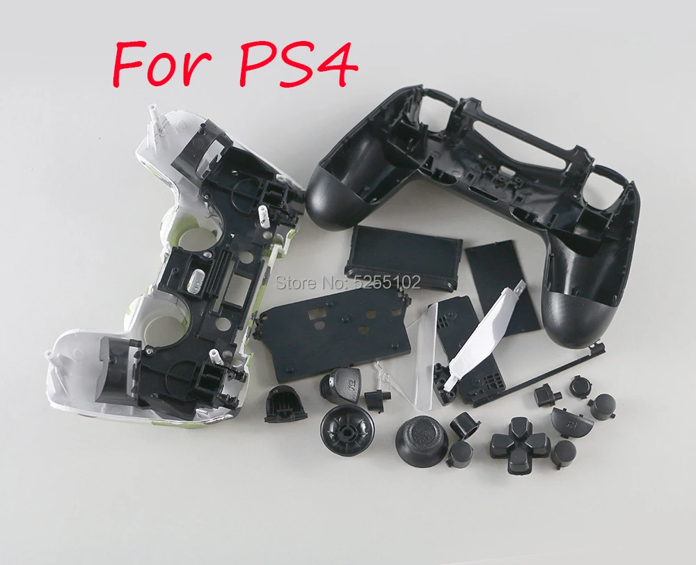 Carcasa completa para mando de PS4 JDS 001 011, Kit de carcasa Mod, botón para Playstation 4, camuflaje, 10 juegos