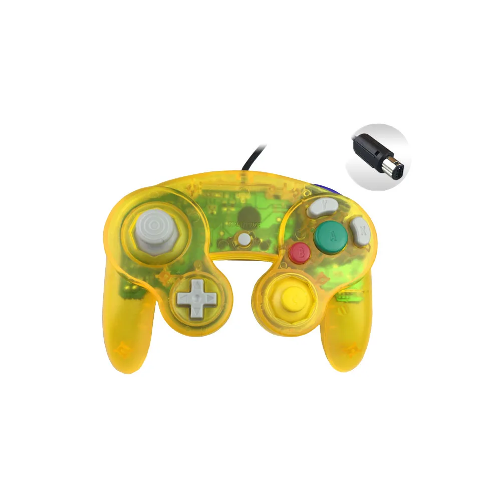 Controlador de mando con cable de color transparente Joypad con un solo punto para GameCube PC para Joystick de N-G-C - imagen 4
