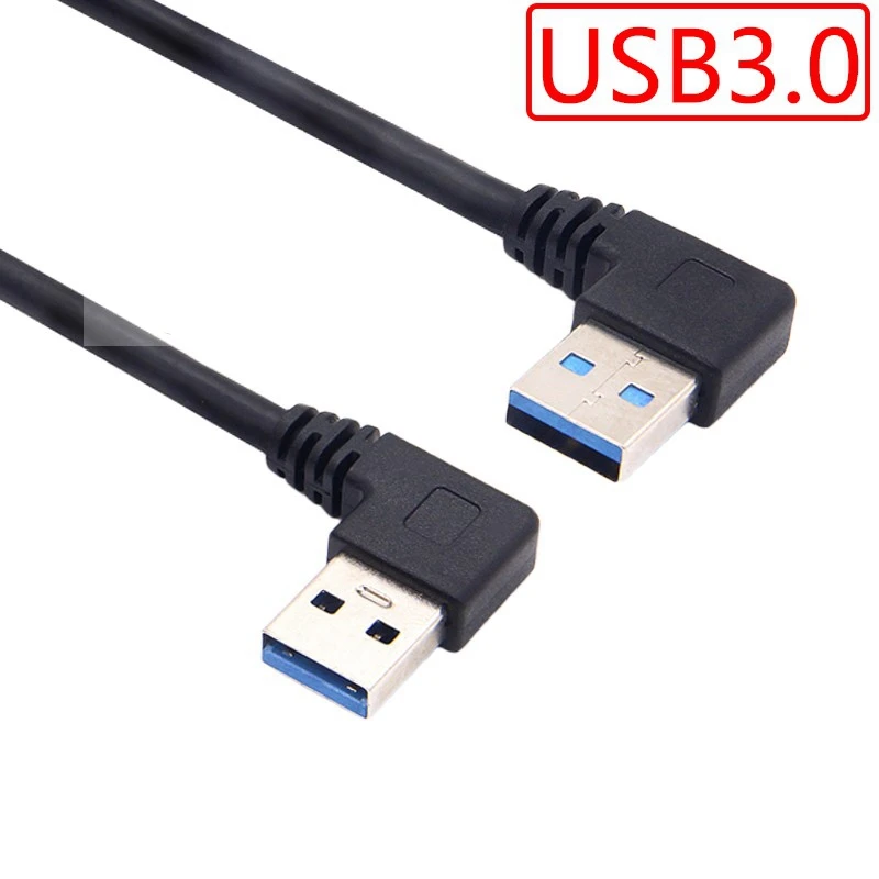Cable de extensión de esquina izquierda A derecha para teléfono móvil, Cable de datos de disco duro de computadora, USB 3,0 tipo A, cabeza macho - imagen 2